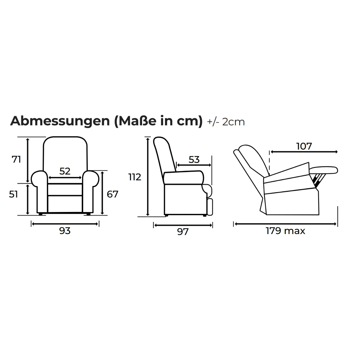 Aufstehsessel Komfort Luxus Abmessungen.webp