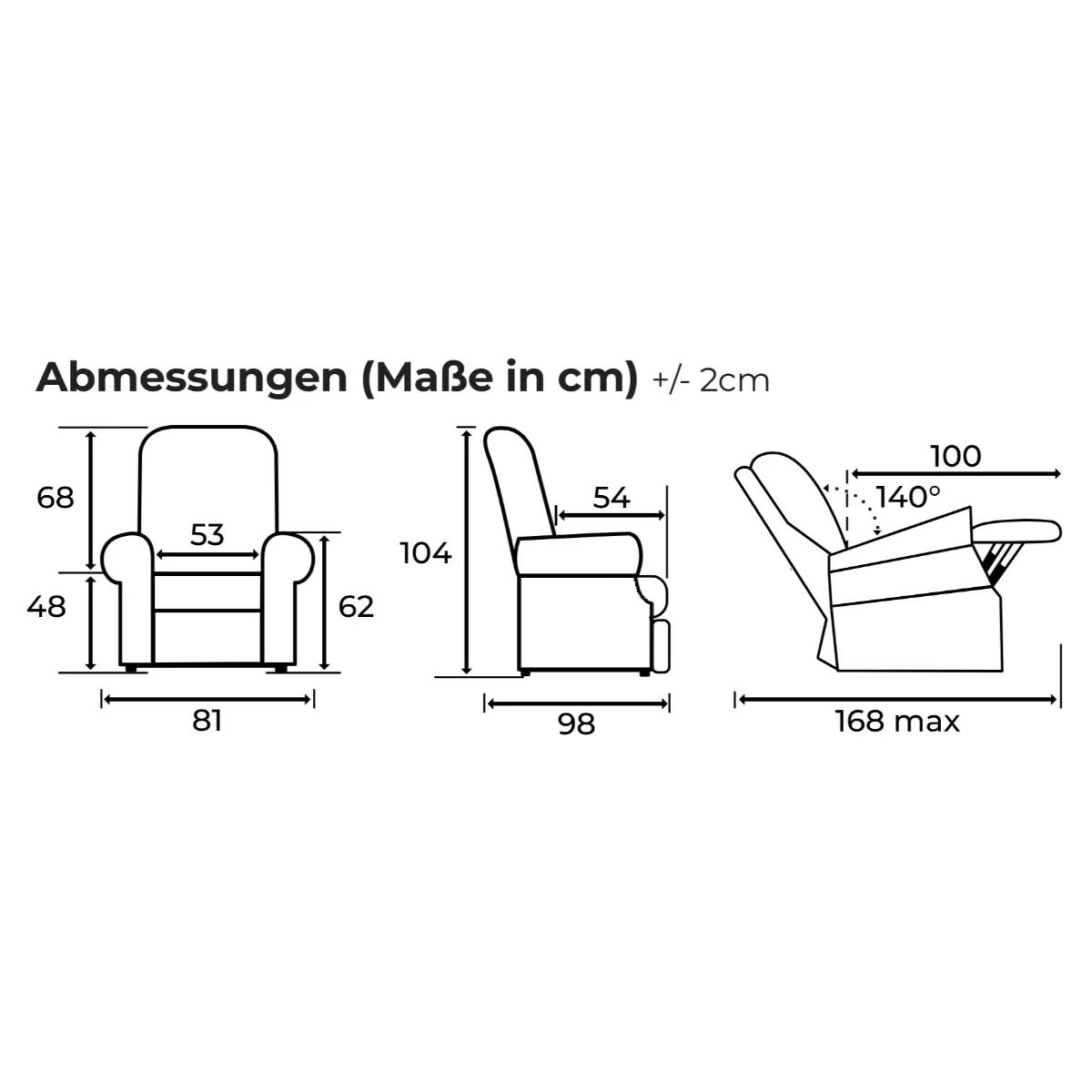 Aufstehsessel Komfort Premium Zen Mit 11 Motoren Abmessungen.webp