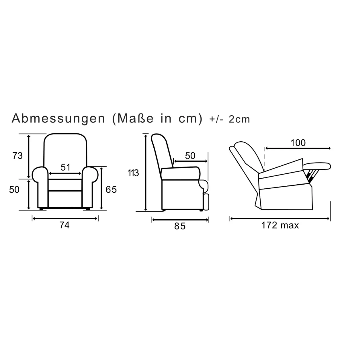 Aufstehsessel Moderner Komfort Abmessungen.webp