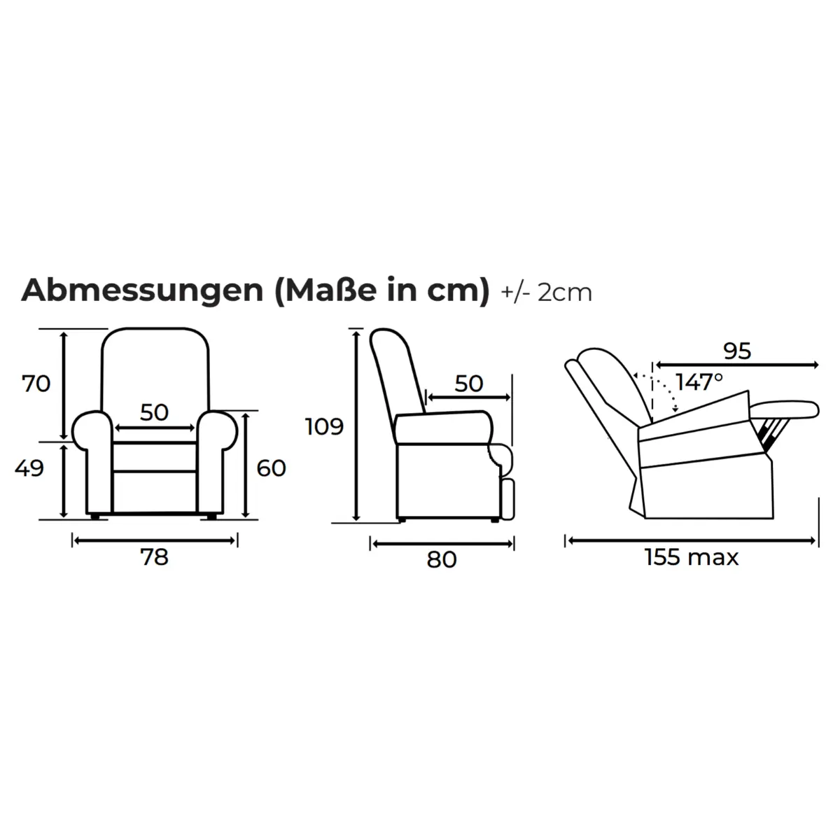 Aufstehsessel Verona Abmessungen.webp